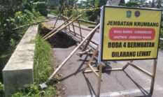 Abutmen Rusak Akibat Hujan Ekstrem, Jembatan Krumbang di Ruas Bades–Gondoruso Ambles