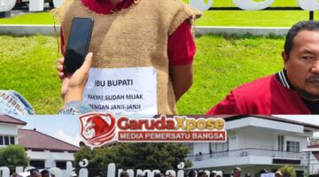 Perkumpulan Penggarap Tanah Terlantar (P2T2) Demo di Depan Pendopo Arya Wiraraja, Tagih Janji Bupati
