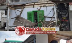 Kabel PLN Tersangkut Truk Trailer Lewat, Rumah Warga Ketarik Hingga mengalami Kerusakan Fatal