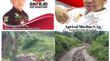 GNPK-RI SOROTI DUGAAN PROYEK DRAINASE SILUMAN DI MUARA ENIM KABUPATEN MUARA ENIM