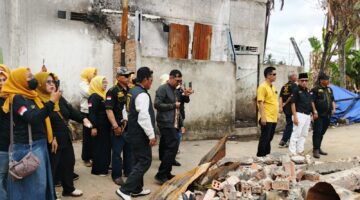 Sambangi Korban Kebakaran di Kemang Agung, GBR Sriwijaya Salurkan Bantuan Sembako