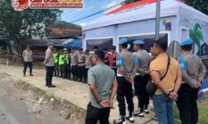 Kasi Propam Polres Lumajang Cek Sikap Tampang dan Kelengkapan Personel di Pos Pam Sub Klakah