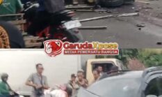 Dua Orang mengalami Luka Berat, Dalam Peristiwa Tabrakan Beruntun di Ranuyoso-Lumajang