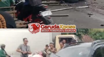 Dua Orang mengalami Luka Berat, Dalam Peristiwa Tabrakan Beruntun di Ranuyoso-Lumajang