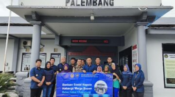 Wujud Kepedulian untuk Keluarga Warga Binaan dan Warga Sekitar, Rutan Kelas I Palembang Gelar Bantuan Sosial