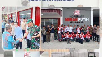 DANDIM 0418/PALEMBANG DAMPINGI KEPALA STAF KEPRESIDENAN (KSP) CEK BANGUNANAN KOPERASI MERAH PUTIH DI KELURAHAN SIALANG DAN KELURAHAN TALANG JAMBE