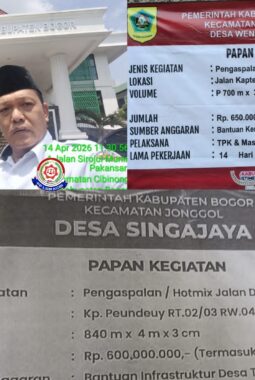 LSM KCBI Laporkan Dugaan Korupsi Proyek Desa di Jonggol ke Kejari Bogor