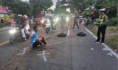 Jalan Nasional Banyuwangi – Jember, Sepeda Motor Tabrak Truk Tangki di Selatan RS Fatimah