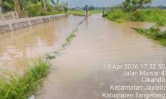 Banjir Kiriman Mulai Menggenangi Permukiman Warga Ciberum, Jayanti