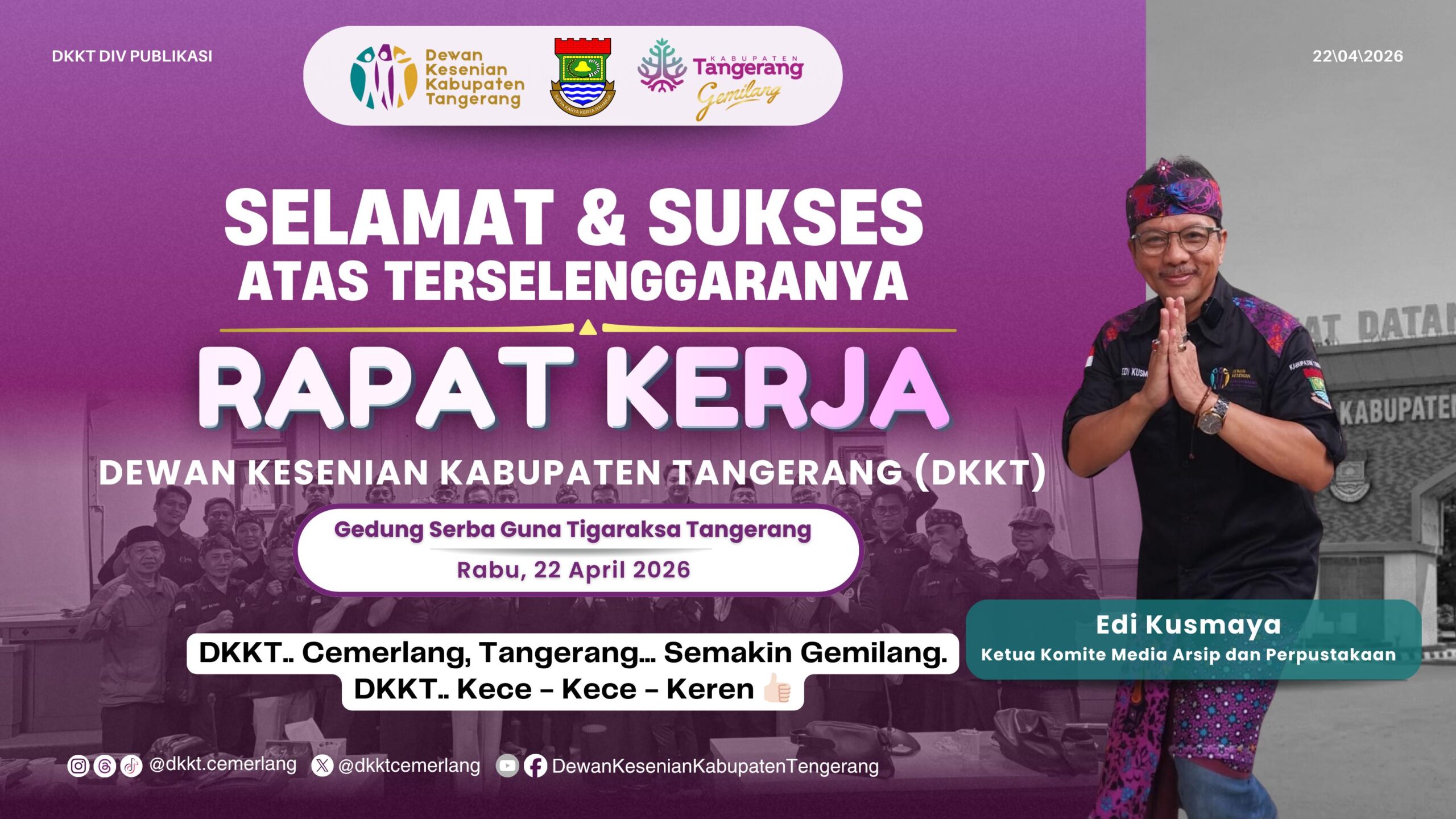 Semangat Hari Kartini Warnai Persiapan Rapat Kerja DKKT Kabupaten Tangerang