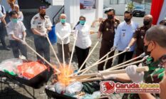 Bupati Hadiri Pemusnahan BB Perkara Tindak Pidana Umum yang Digelar Kejaksaan Negeri Lumajang