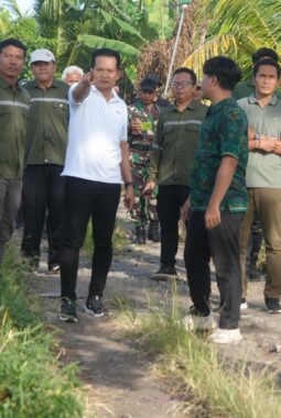 Bupati Kembang Tinjau Langsung Proyek Rabat Beton Jalan Banjar Loloan Medewi