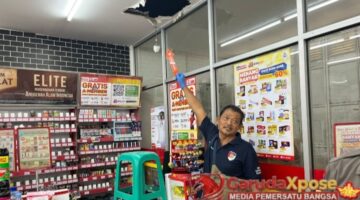 Terekam CCTV, Maling Bertopeng Bobol Minimarket di Pantura Brebes Gasak Rp29 Juta