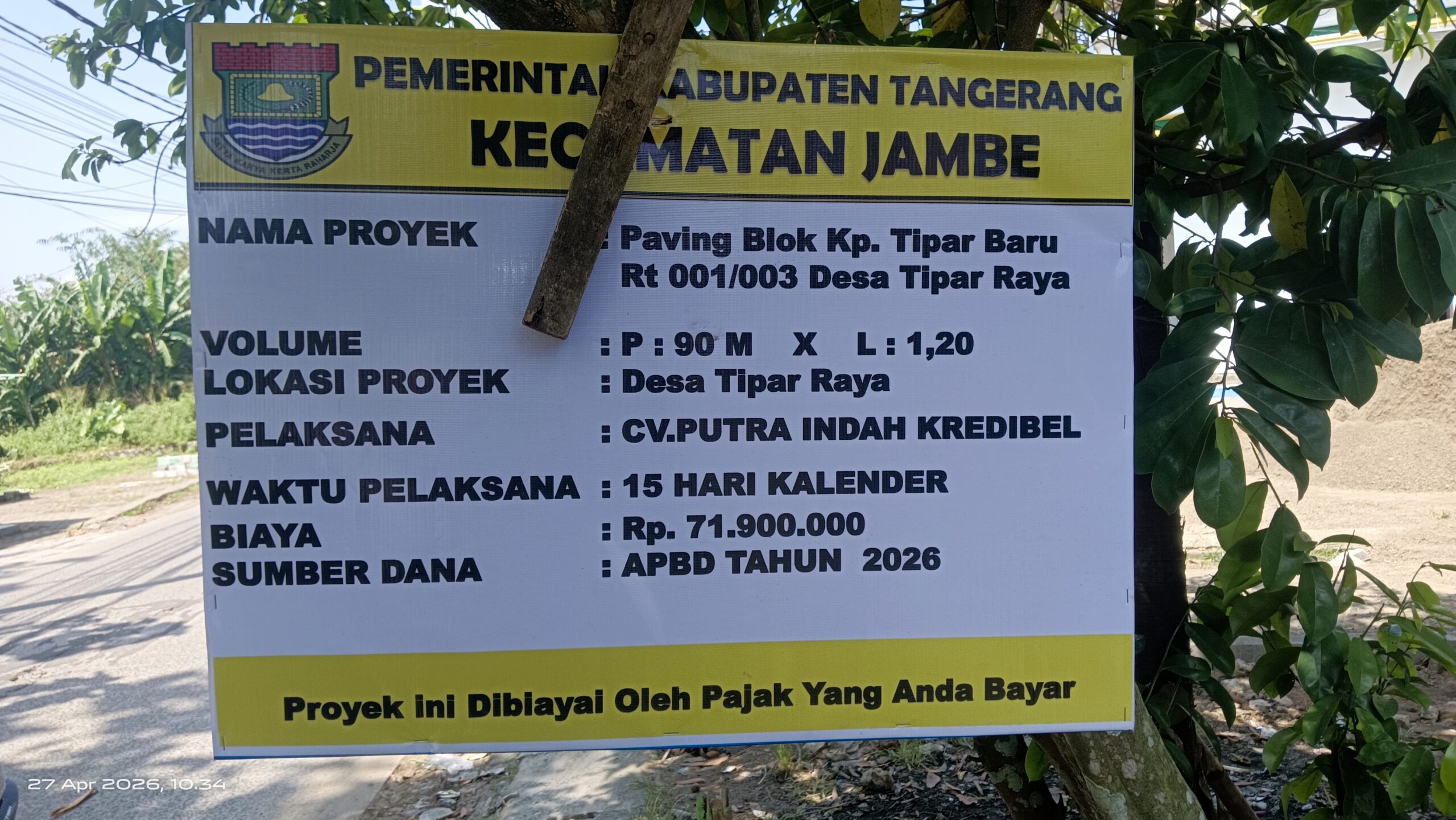Proyek Paving Blok Desa Tipar Raya Disorot: Diduga Dikerjakan Asal-Asalan, Kualitas Dipertanyakan