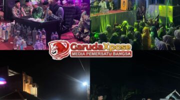 Polisi Kawal Pengajian Umum dan Syiar Sholawat Gus Khoir di Desa Denok