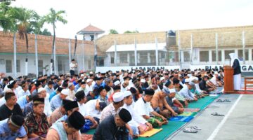 Salat Iduladha di Lapas Banyuwangi, Warga Binaan Diajak Petik Hikmah Keikhlasan