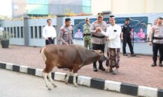 Iduladha Berbagi, Polresta Tangerang Salurkan Puluhan Hewan Kurban ke Pesantren hingga Komunitas Ojol