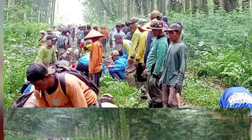 Semangat Gotong Royong Hampir 600 Warga Sidomulyo, Jalan Usaha Tani Kini Dalam Proses Pavingisasi