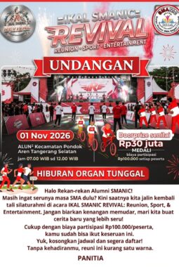 IKAL SMANIC Tangerang akan Gelar Reuni Akbar Lintas Generasi November 2026
