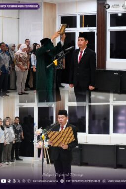Pelantikan dan Pengambilan Sumpah/Janji Pejabat Pengawas di Lingkungan Kerja Kantor Wilayah Badan Pertanahan Nasional Provinsi Banten