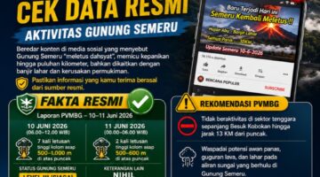 Heboh, Konten di Medsos Sebut Gunung Semeru “MELETUS DAHSYAT”, BPBD Himbau Agar Masyarakat Tidak Gampang Terpengaruh
