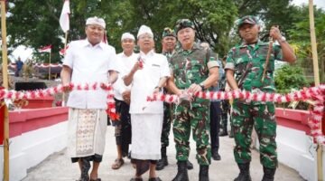 Perkuat Akses Masyarakat, Pangdam IX/Udayana Resmikan Jembatan Perintis Garuda Desa Saba