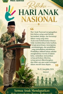 Hari Anak Nasional, Kakanwil Kamenag Banten Sebut Setiap Anak Berhak Bertumbuh