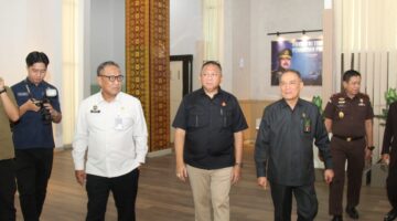 Karutan Kelas I Palembang Dampingi Kakanwil Ditjenpas Sumsel Bahas PKS Persidangan Elektronik Bersama Ketua Pengadilan Tinggi Palembang dan Kajati Sumsel