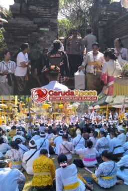 Kapolres Lumajang Hadiri Penutupan Piodalan Panca Wali Krama di Pura Mandara Giri Semeru Agung, Ribuan Umat Hindu Padati Senduro