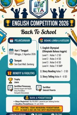 English Competition 2026 Ajak Pelajar Banyuwangi Asah Kemampuan Bahasa Inggris Sejak Dini