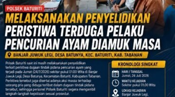 Polres Tabanan Dalami Dugaan Pencurian Ayam Dan Aksi Massa Di Baturiti, Penyelidikan Masih Berlangsung