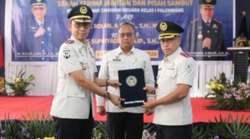Serah Terima Jabatan Kepala Rutan Kelas I Palembang, Aris Supriyadi Resmi Lanjutkan Kepemimpinan dari M. Rolan
