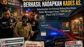 Dua Hari Telusuri Jejak Target di Banyuwangi, Satreskrim Polresta Malang Kota Berhasil Hadapkan Kades AS