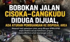 Bobokan Proyek Jalan Cisoka Cangkudu Disorot, Menjual Bekas Bobokan Jalan Demi Kepentingan Pribadi Masuk Kategori Penggelapan Pidana Atau Tindak Korupsi
