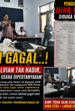 Mediasi di Polsek Genteng Berujung Buntu, Pengusaha WiFi Alvian Tak Hadir