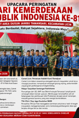 Upacara HUT ke-81 RI di Rest Area Dusun Jambu Tamansari, Semangat Kebangsaan Menggema