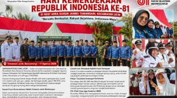 Upacara HUT ke-81 RI di Rest Area Dusun Jambu Tamansari, Semangat Kebangsaan Menggema