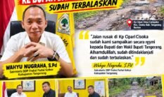 Jalan Rusak Di Kp Cipari Cisoka Sudah kami Sampaikan Pada Bupati Dan Wakil Bupati Tangerang Dan sudah Terbalaskan, Ini Kata Wahyu Nugraha Sekretaris DPD Partai Golkar
