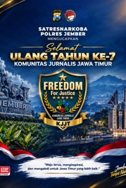 Satresnarkoba Polres Jember Ucapkan Selamat HUT KJJT Indonesia yang ke-7, Harap Sinergi Terus Terjaga
