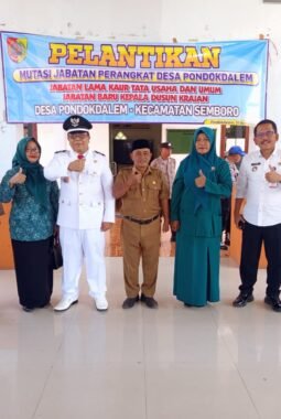 Pelantikan Kadus Hamit di Pendopo Desa Pondokdalem, Kades Sumaryono Hadir Bersama Tiga Pilar dan Sekcam Kecamatan Semboro