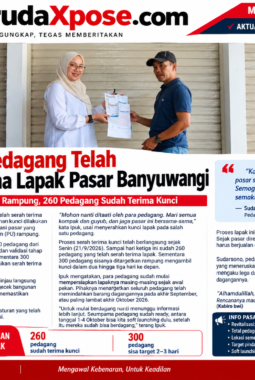 Ratusan Pedagang Telah Serah Terima Lapak Pasar Banyuwangi