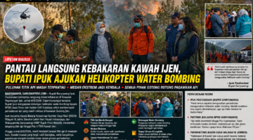 BUPATI IPUK AJUKAN HELIKOPTER WATER BOMBING