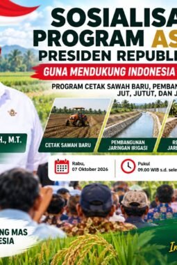 Ruri Jumar Saef Siap Hadiri Sosialisasi Program Astacita Presiden Republik Indonesia, Dorong Masyarakat Desa Perkuat Kedaulatan Pangan