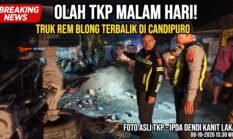 Kecelakaan Beruntun 2 Truk dan 1 Avanza di Sumber Wuluh Candipuro Akibat Rem Blong, Pengemudi dan Istri Meninggal di Perjalanan ke RS – Kerugian 50 Juta