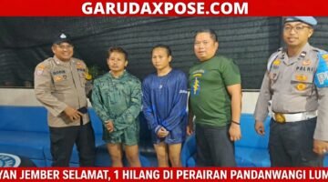PERAHU NELAYAN PUGER TERBALIK DIHANTAM OMBAK DI PERAIRAN PANDANWANGI LUMAJANG, 2 SELAMAT 1 HILANG