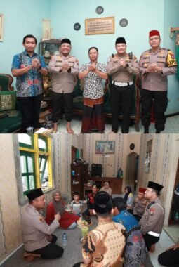 Kapolres Jember berserta jajaran berkunjung kediaman keluarga almarhum.Noval putra Aulia dan almarhum Faigotul hikmah terima bantuan dari Polda Jawa timur
