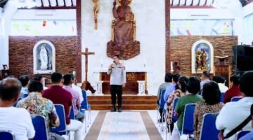 Minggu Kasih di Gereja Santa Maria Ratu Rosari, Kapolres Gianyar Ajak Masyarakat Perangi Narkoba Dan Jauhi Judi Online